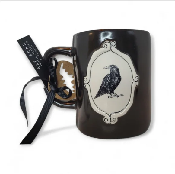 Rae Dunn Trick or Treat with Crow Double-sided Mug black - Picture 2 of 6